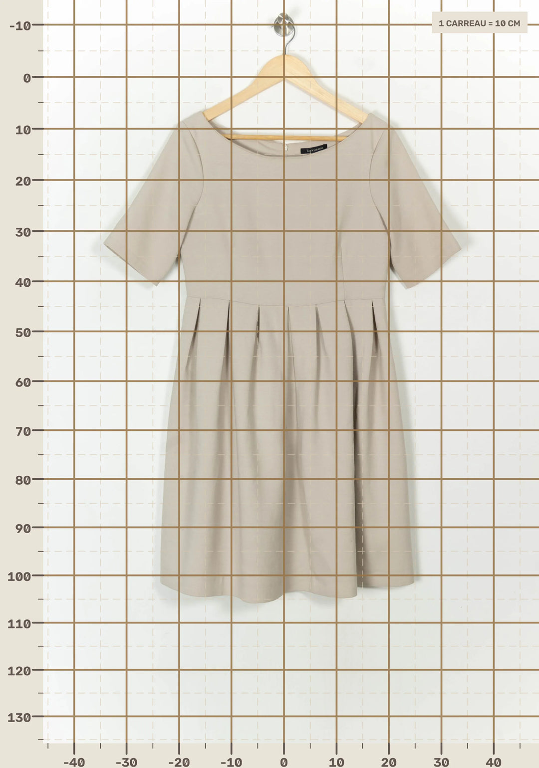 Robe Courte Beige - Taille XL/42 de la marque Tara Jarmon | PARAD119038 - Vendu par Paradigme - Image 4