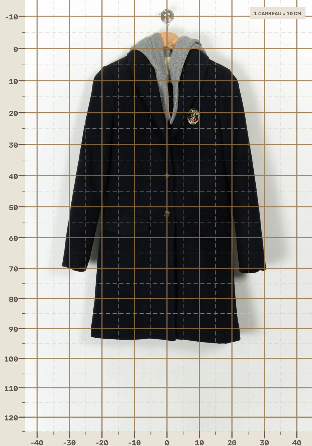 Manteau Bleu et Gris - Taille M/38 de la marque I.Code | PARAD119042 - Vendu par Paradigme - Image 4