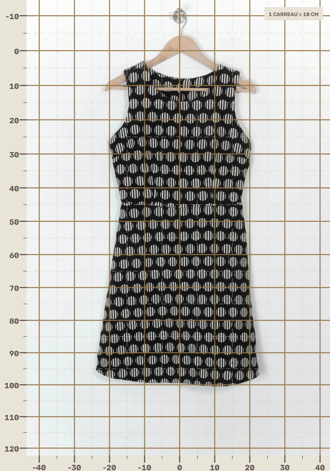 Robe Noire et Blanche - Taille M/38 de la marque La Fée Maraboutée | PARAD119043 - Vendu par Paradigme - Image 4