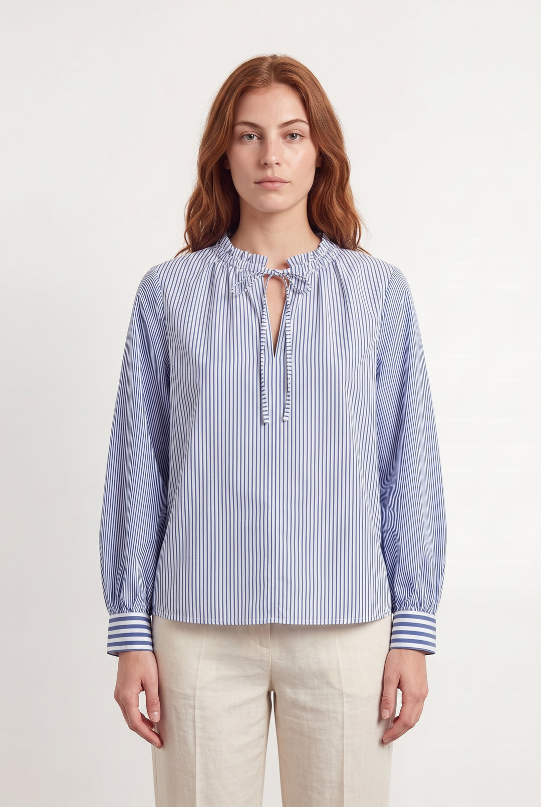 Blouse Rayée Bleue et Blanche - Taille M/38 de la marque The Kooples | PARAD119044 - Vendu par Paradigme - Image 1