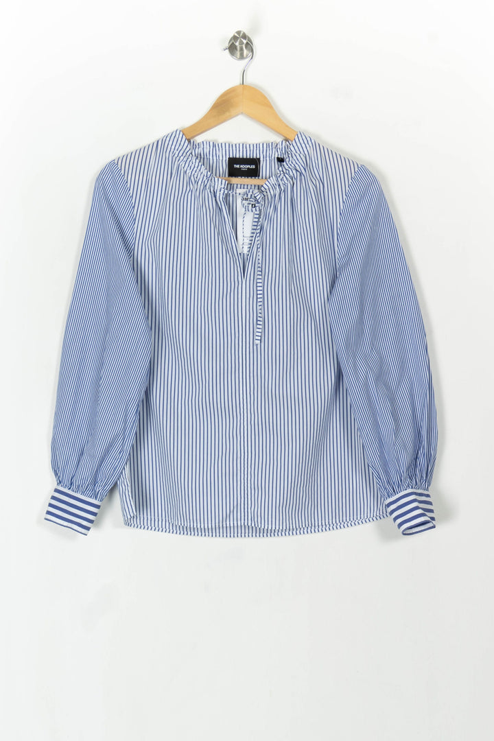 Blouse Rayée Bleue et Blanche - Taille M/38 de la marque The Kooples | PARAD119044 - Vendu par Paradigme - Image 2