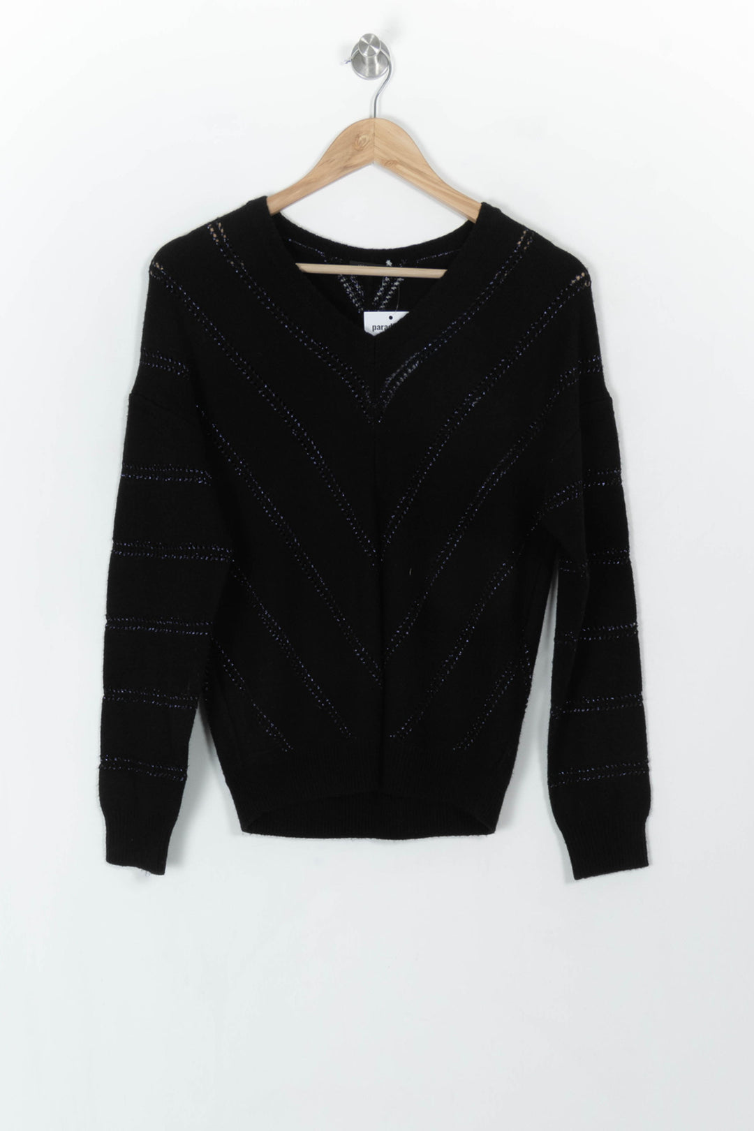 Pull Noir - Taille S/36 de la marque IKKS | PARAD119048 - Vendu par Paradigme - Image 2