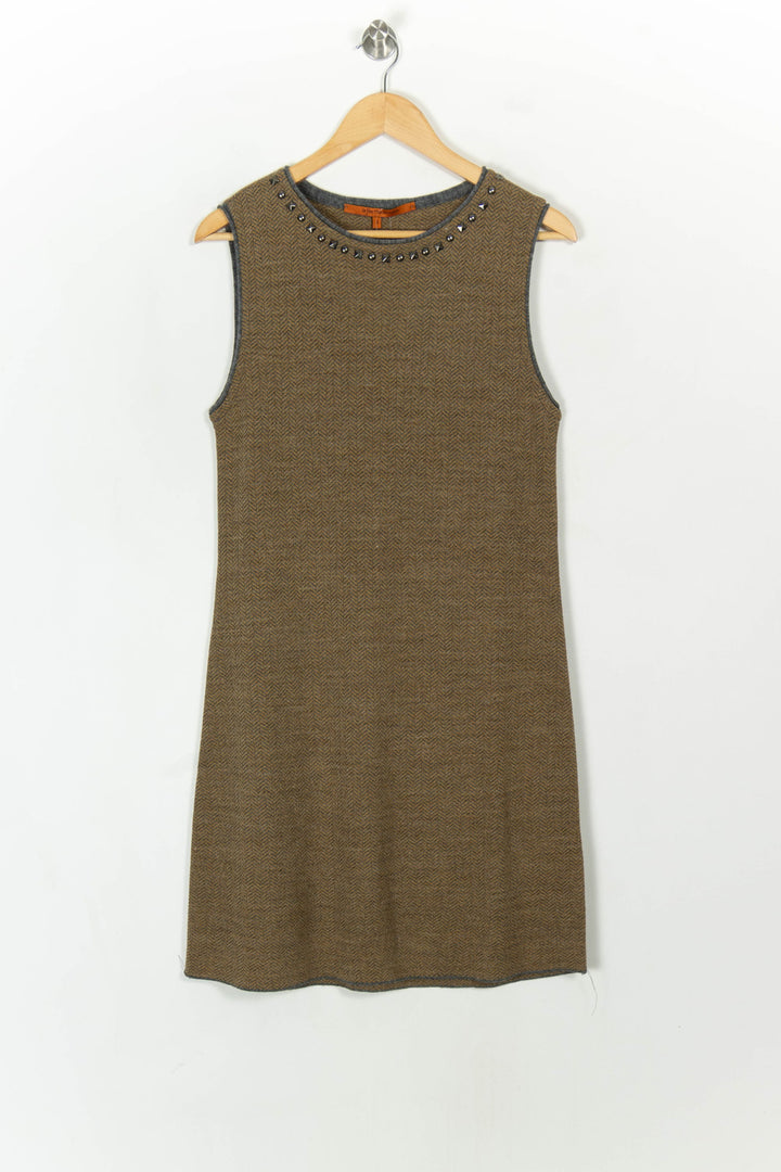 Robe Sans Manches Marron - Taille M/38 de la marque La Fée Maraboutée | PARAD119050 - Vendu par Paradigme - Image 2