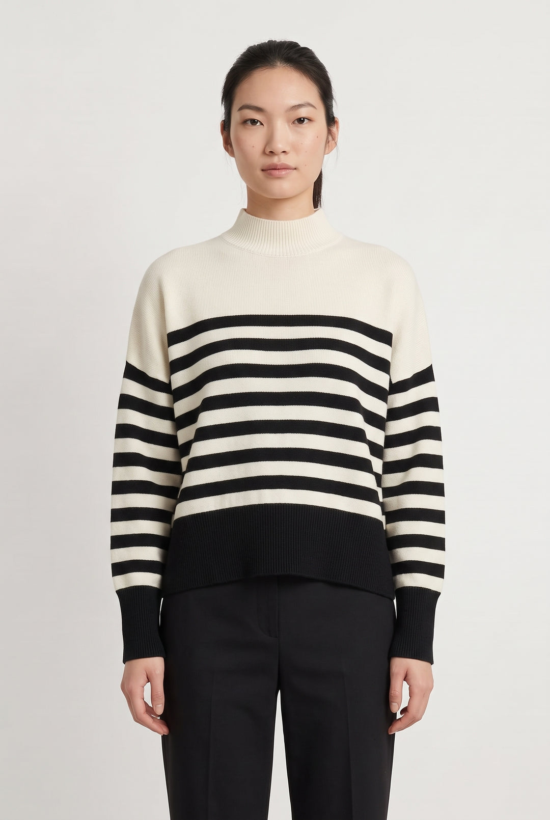 Pull Rayé Noir et Blanc - Taille XS/34 de la marque I.Code | PARAD119052 - Vendu par Paradigme - Image 1