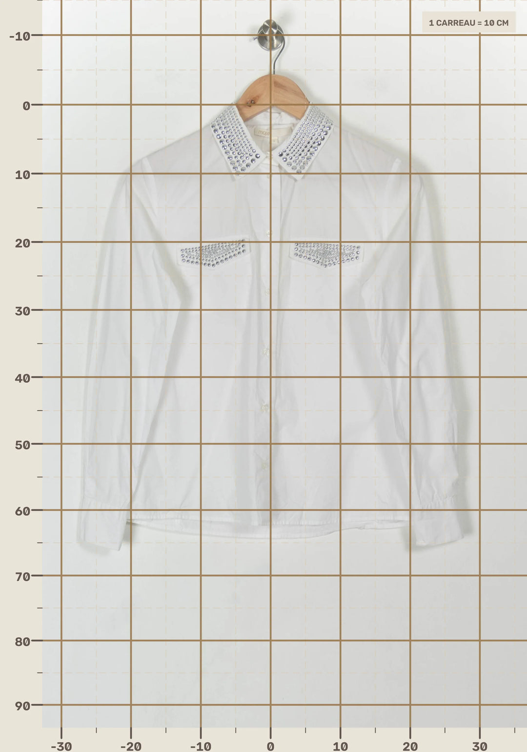 Chemise Blanche - Taille S/36 de la marque Maje | PARAD119055 - Vendu par Paradigme - Image 4
