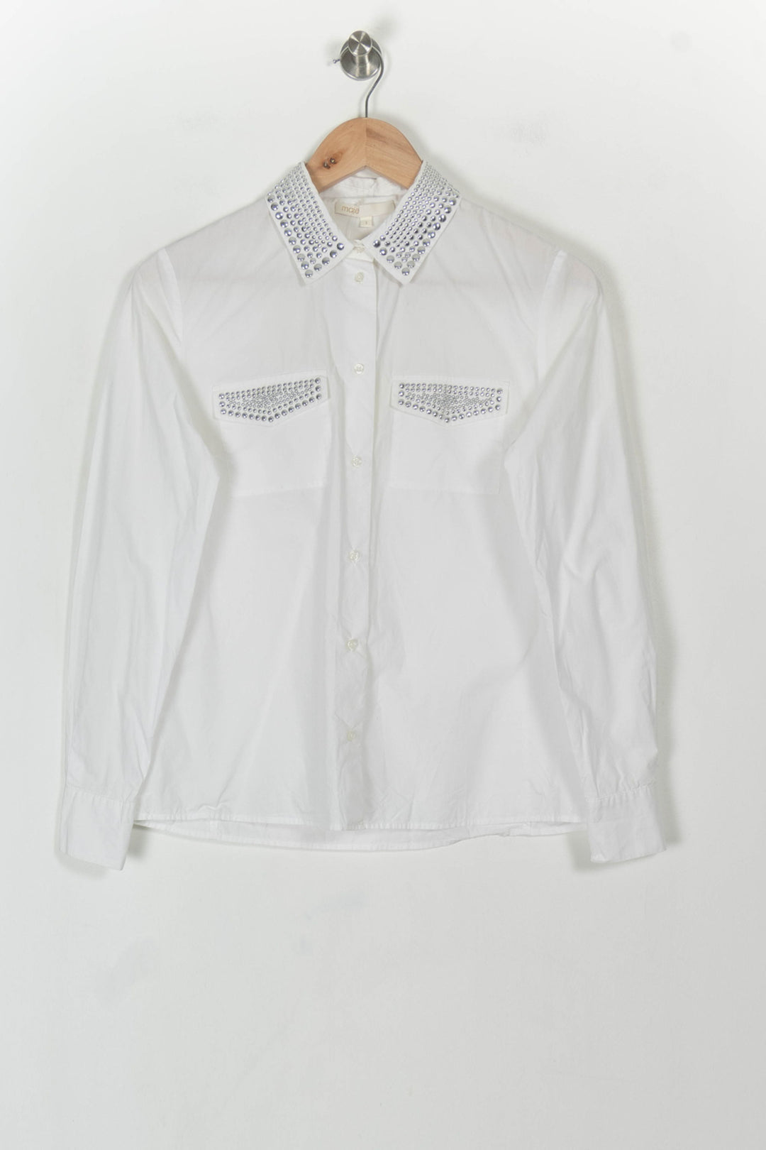 Chemise Blanche - Taille S/36 de la marque Maje | PARAD119055 - Vendu par Paradigme - Image 2