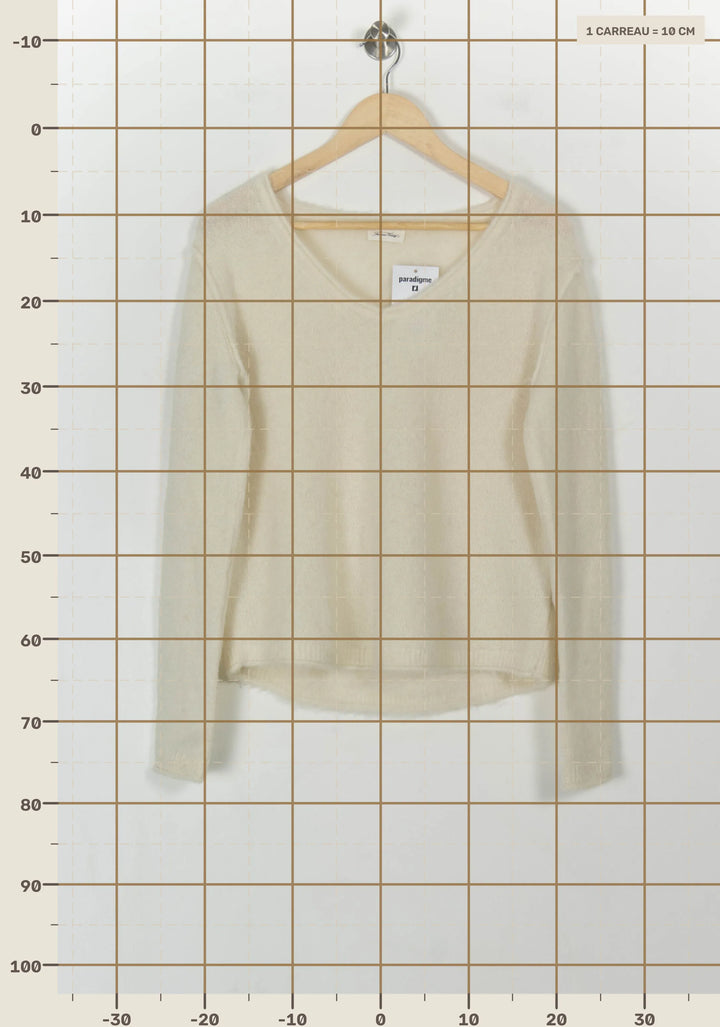 Pull Beige - Taille M/38 de la marque American Vintage | PARAD119057 - Vendu par Paradigme - Image 4