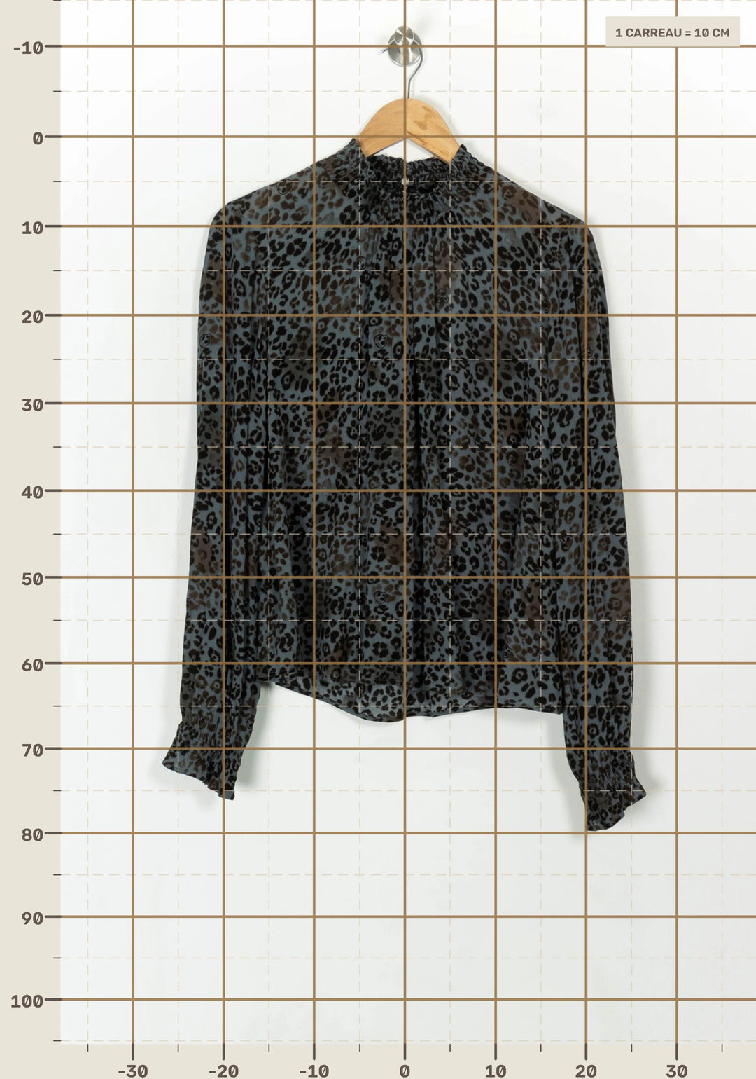 Blouse Léopard Noire et Marron - Taille XXL/44 de la marque IKKS | PARAD119058 - Vendu par Paradigme - Image 4