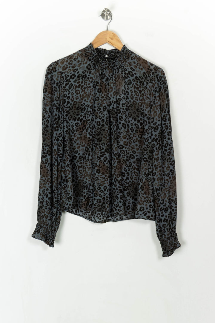 Blouse Léopard Noire et Marron - Taille XXL/44 de la marque IKKS | PARAD119058 - Vendu par Paradigme - Image 2
