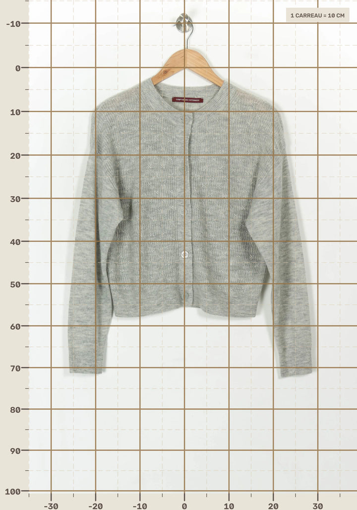 Cardigan Gris - Taille S/36 de la marque Comptoir des Cotonniers | PARAD119060 - Vendu par Paradigme - Image 4