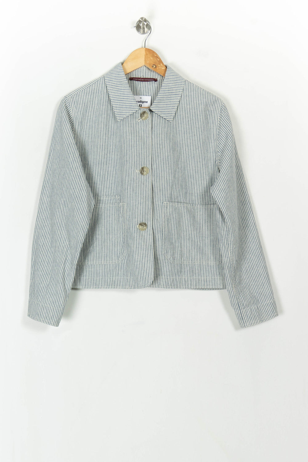 Veste Rayée Bleue et Blanche - Taille M/38 de la marque Comptoir des Cotonniers | PARAD119061 - Vendu par Paradigme - Image 2