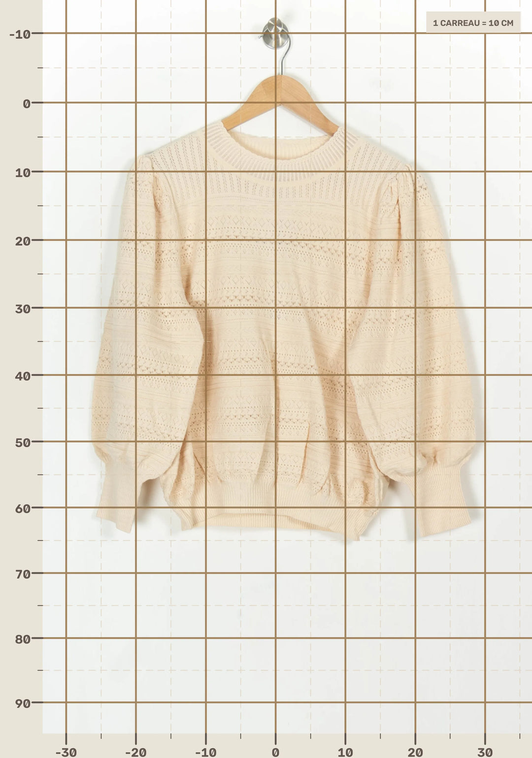 Pull Beige - Taille XL/42 de la marque Petite Mendigote | PARAD119065 - Vendu par Paradigme - Image 4