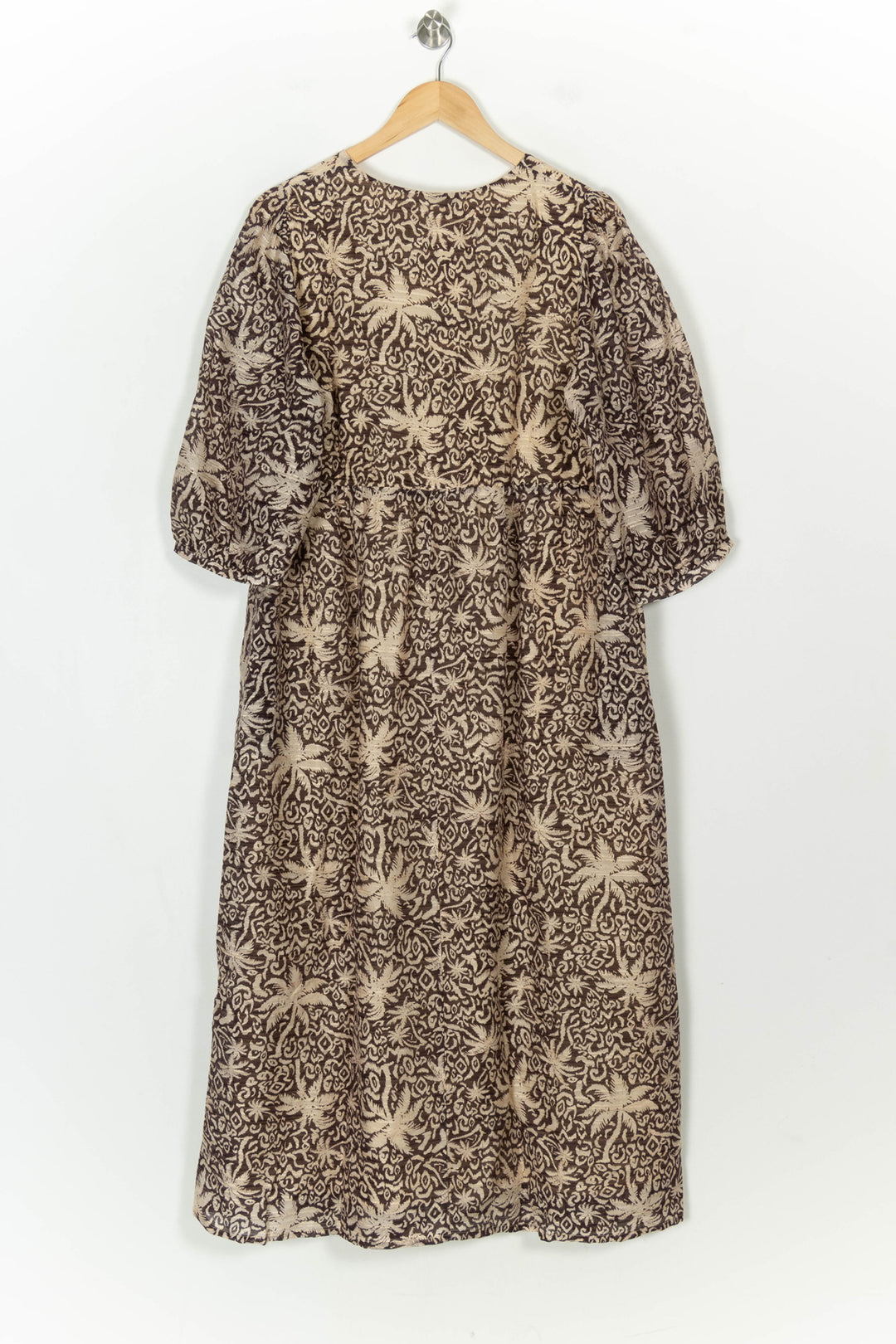 Robe Imprimée Marron et Beige - Taille XL/42 de la marque La Fée Maraboutée | PARAD119075 - Vendu par Paradigme - Image 5
