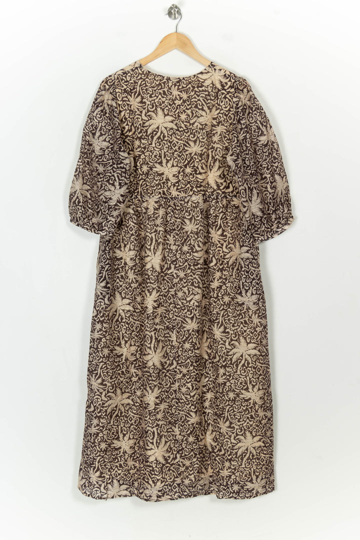 Robe Imprimée Marron et Beige - Taille XL/42 de la marque La Fée Maraboutée | PARAD119075 - Vendu par Paradigme - Image 5