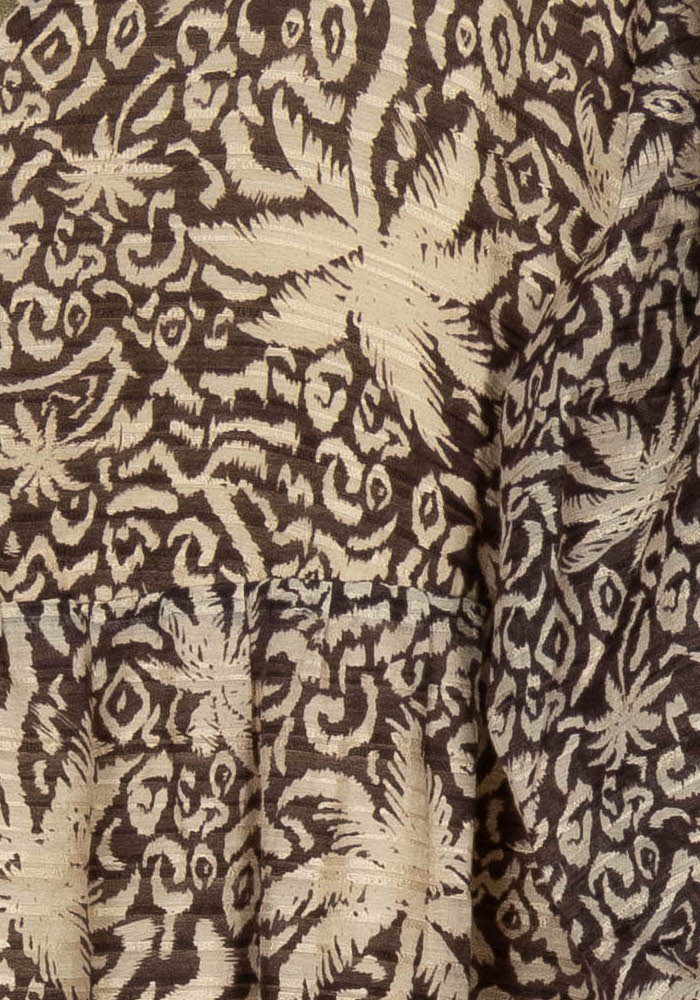 Robe Imprimée Marron et Beige - Taille XL/42 de la marque La Fée Maraboutée | PARAD119075 - Vendu par Paradigme - Image 3