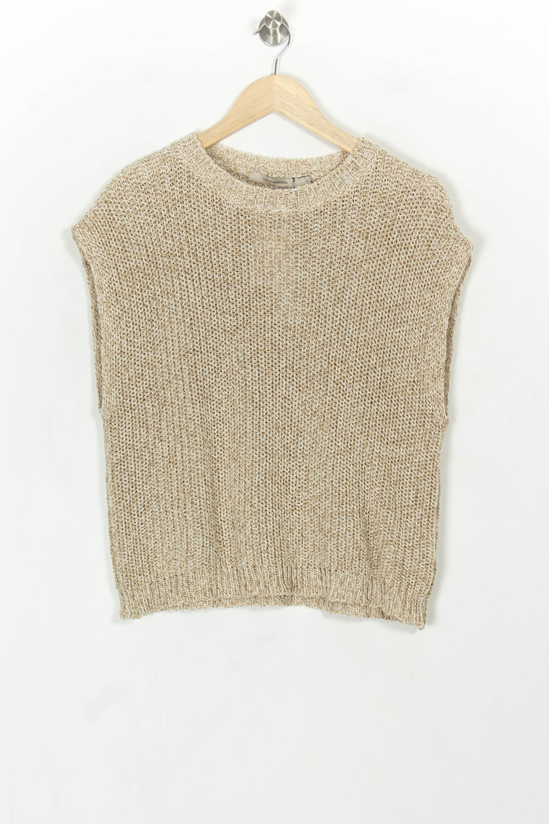 Pull Sans Manches Beige - Taille L/40 de la marque La Fée Maraboutée | PARAD119076 - Vendu par Paradigme - Image 2