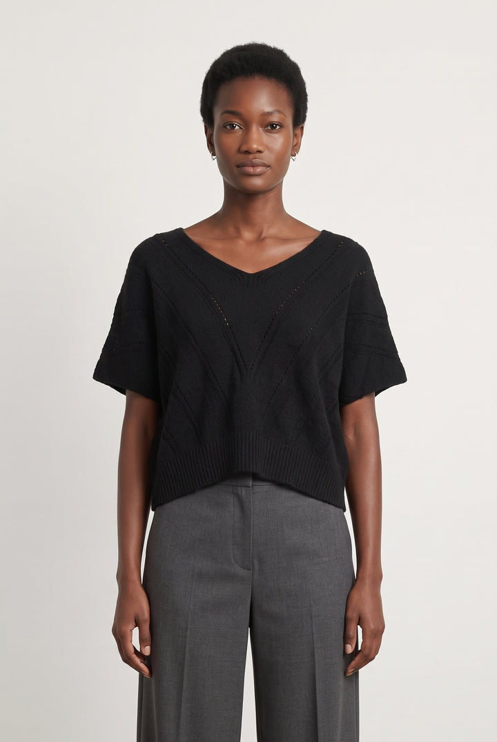 Pull Noir - Taille M/38 de la marque La Fée Maraboutée | PARAD119077 - Vendu par Paradigme - Image 1