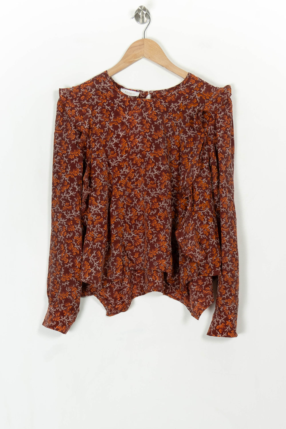Blouse Orange et Marron - Taille M/38 de la marque Kookai | PARAD119082 - Vendu par Paradigme - Image 2