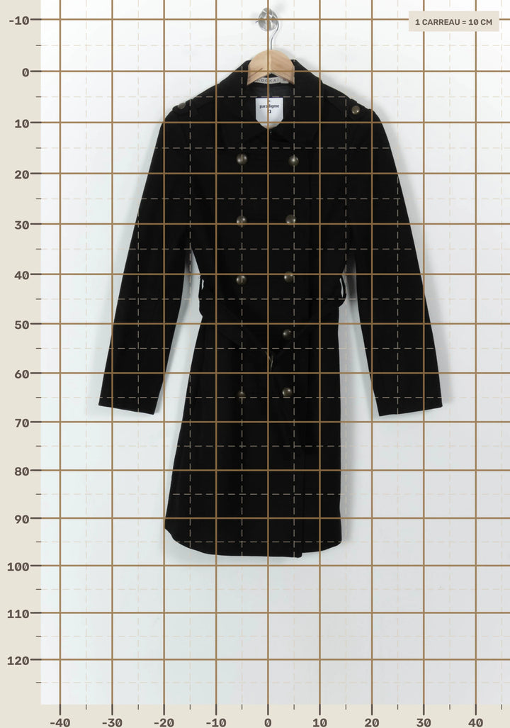 Manteau Noir - Taille S/36 de la marque Kookai | PARAD119084 - Vendu par Paradigme - Image 4