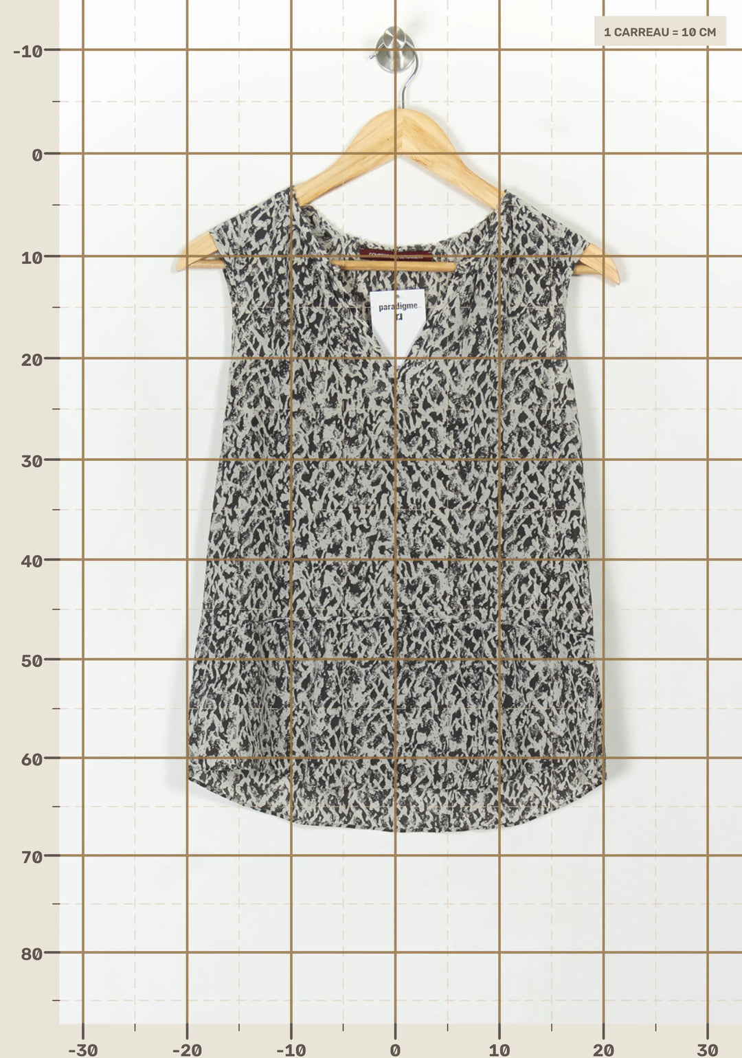 Blouse Grise et Noire - Taille S/36 de la marque Comptoir des Cotonniers | PARAD119095 - Vendu par Paradigme - Image 4