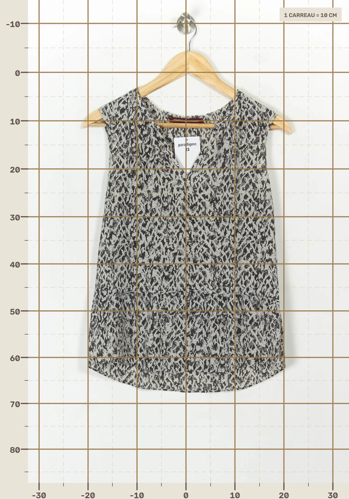 Blouse Grise et Noire - Taille S/36 de la marque Comptoir des Cotonniers | PARAD119095 - Vendu par Paradigme - Image 4