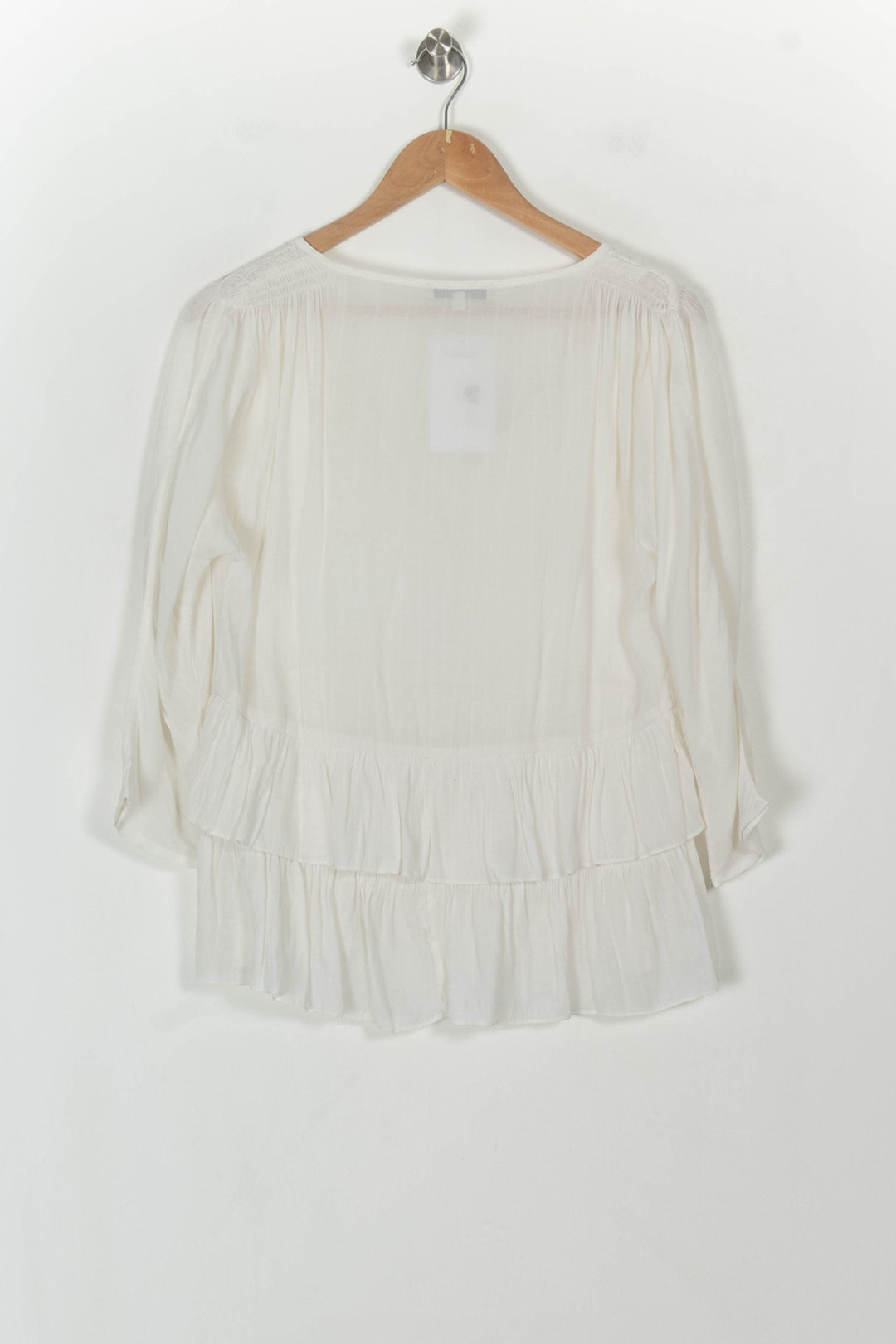 Blouse Blanche - Taille M/38 de la marque Sandro | PARAD119097 - Vendu par Paradigme - Image 5