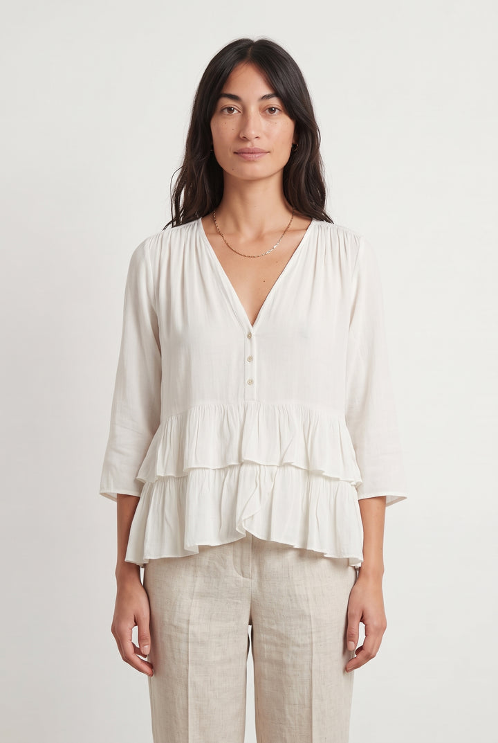 Blouse Blanche - Taille M/38 de la marque Sandro | PARAD119097 - Vendu par Paradigme - Image 1