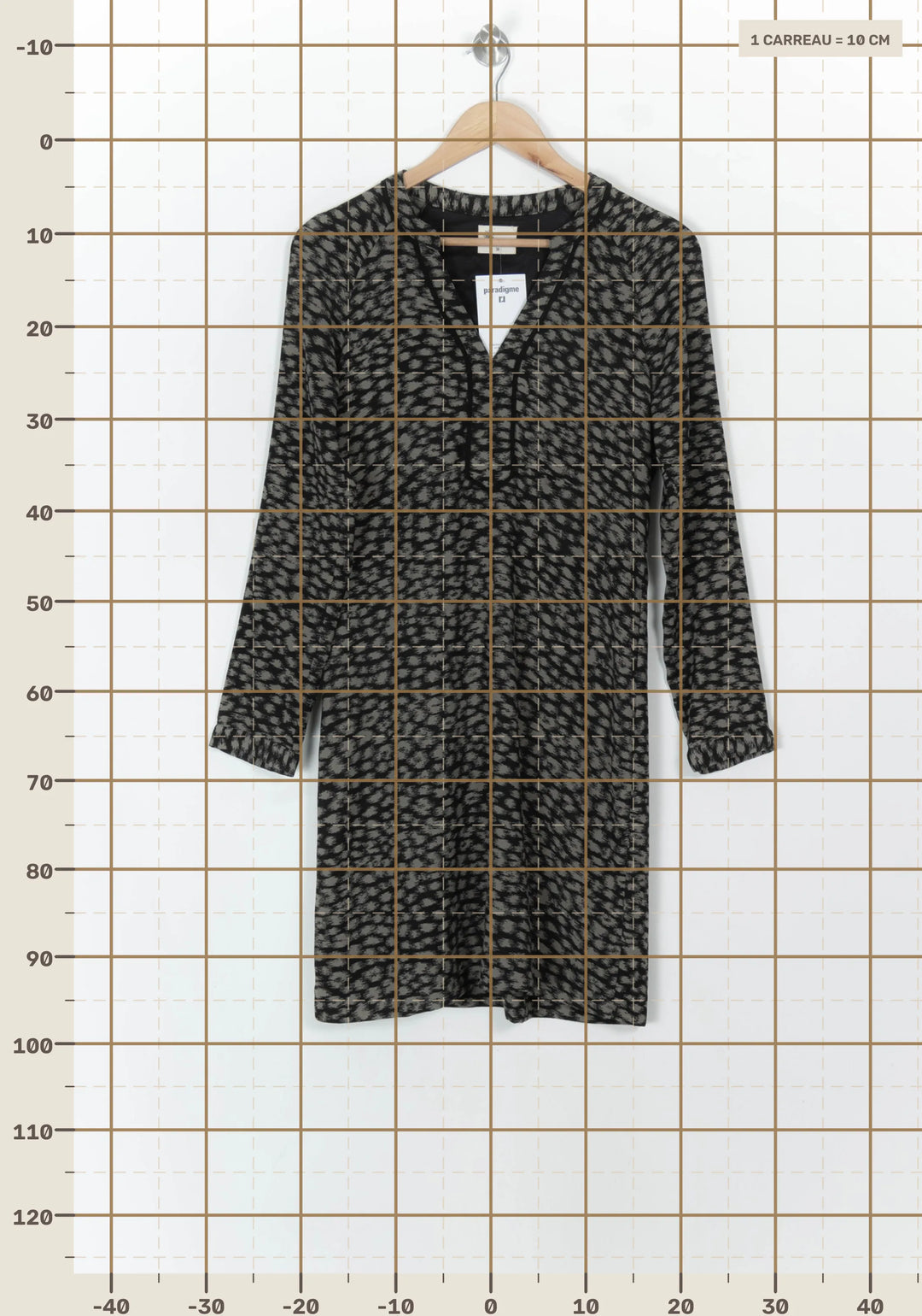 Robe Droite Noire et Grise - Taille M/38 de la marque Stella Forest | PARAD119099 - Vendu par Paradigme - Image 4