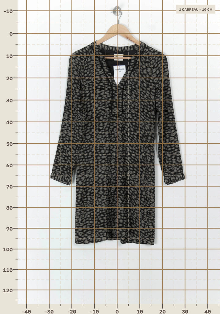 Robe Droite Noire et Grise - Taille M/38 de la marque Stella Forest | PARAD119099 - Vendu par Paradigme - Image 4
