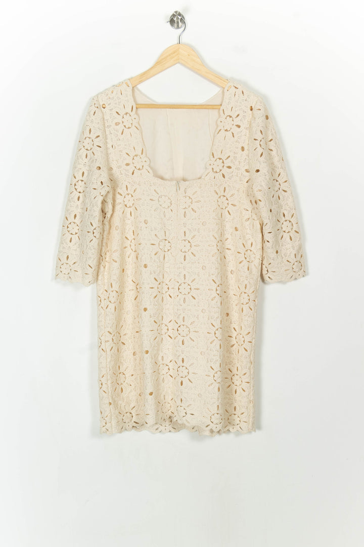 Robe Courte Dentelle Beige - Taille XL/42 de la marque Sézane | PARAD119100 - Vendu par Paradigme - Image 5