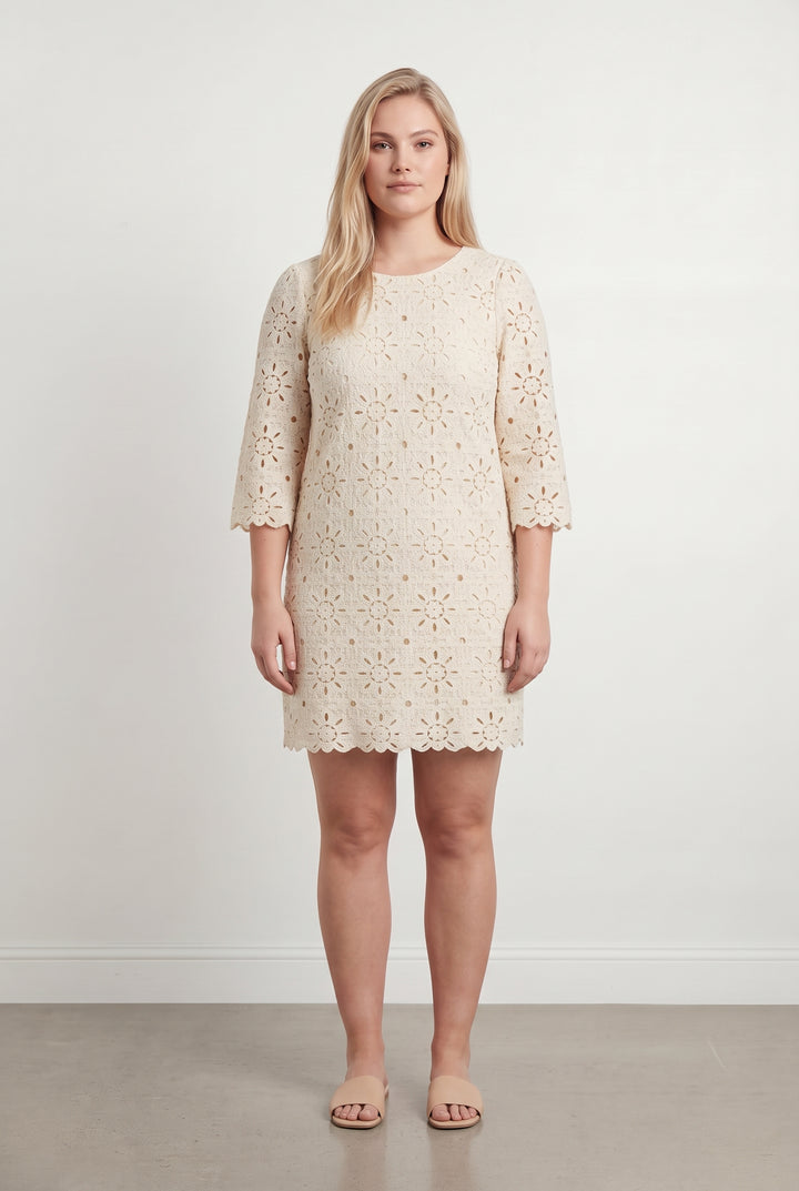 Robe Courte Dentelle Beige - Taille XL/42 de la marque Sézane | PARAD119100 - Vendu par Paradigme - Image 1