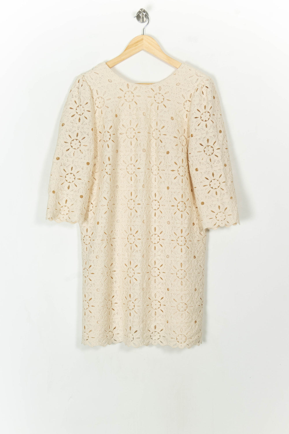 Robe Courte Dentelle Beige - Taille XL/42 de la marque Sézane | PARAD119100 - Vendu par Paradigme - Image 2