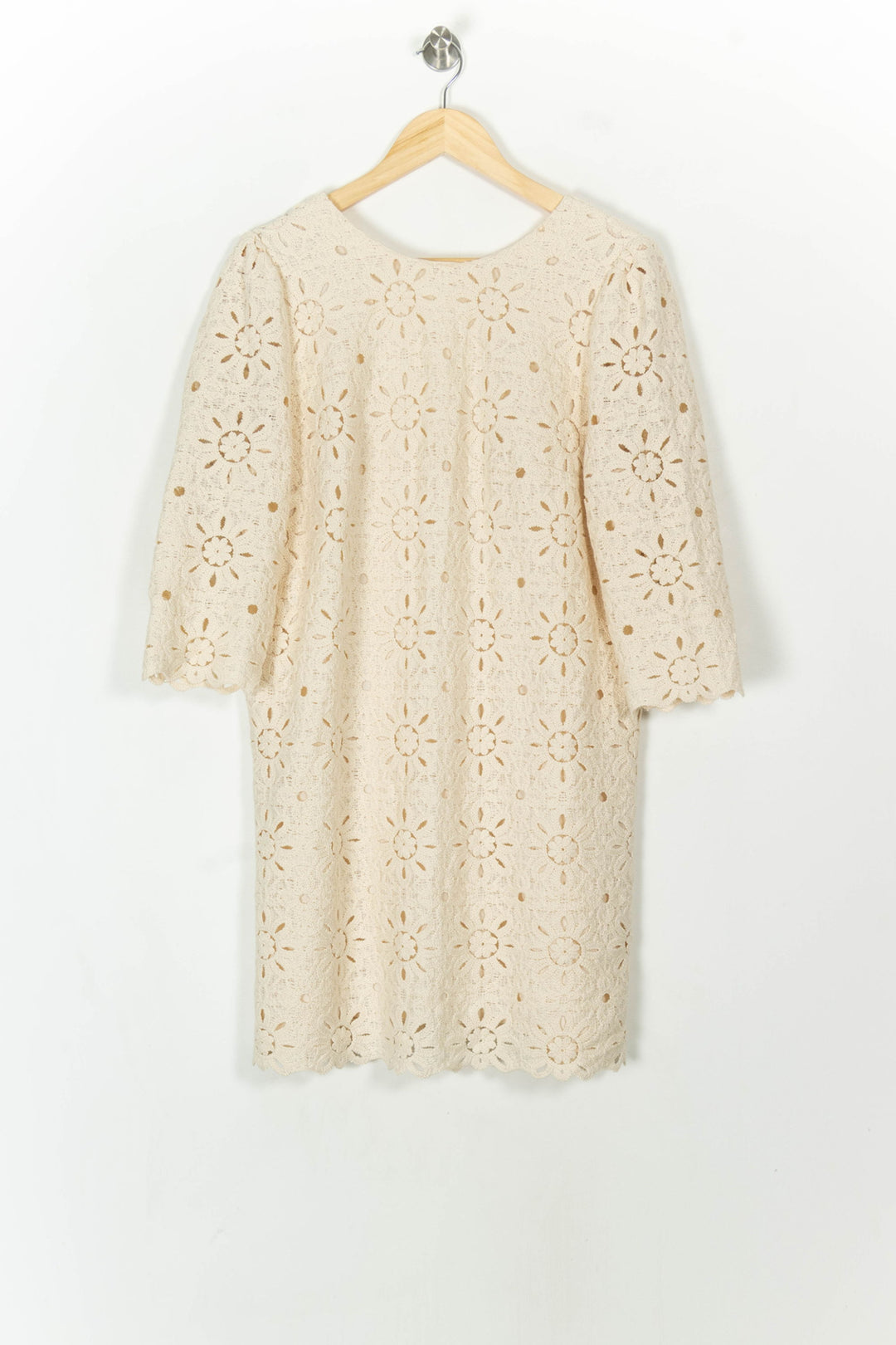Robe Courte Dentelle Beige - Taille XL/42 de la marque Sézane | PARAD119100 - Vendu par Paradigme - Image 2