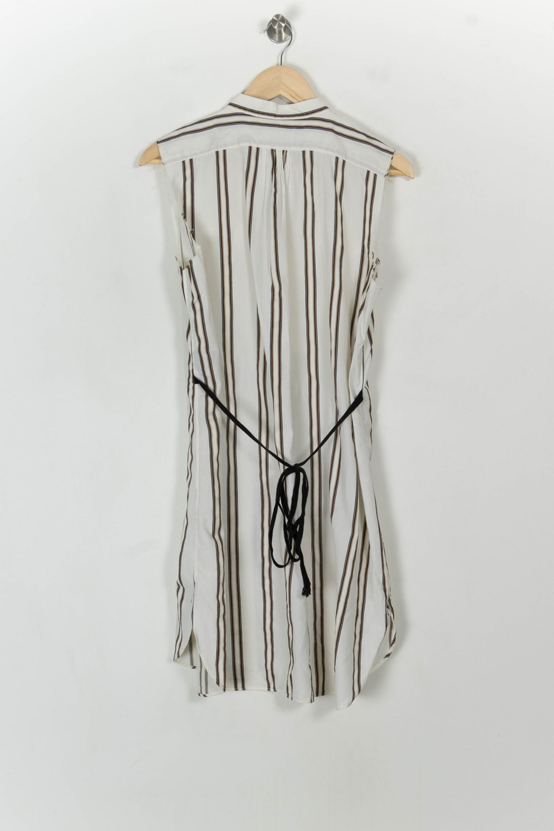 Robe Chemise Blanche et Marron - Taille L/40 de la marque Isabel Marant | PARAD119101 - Vendu par Paradigme - Image 5