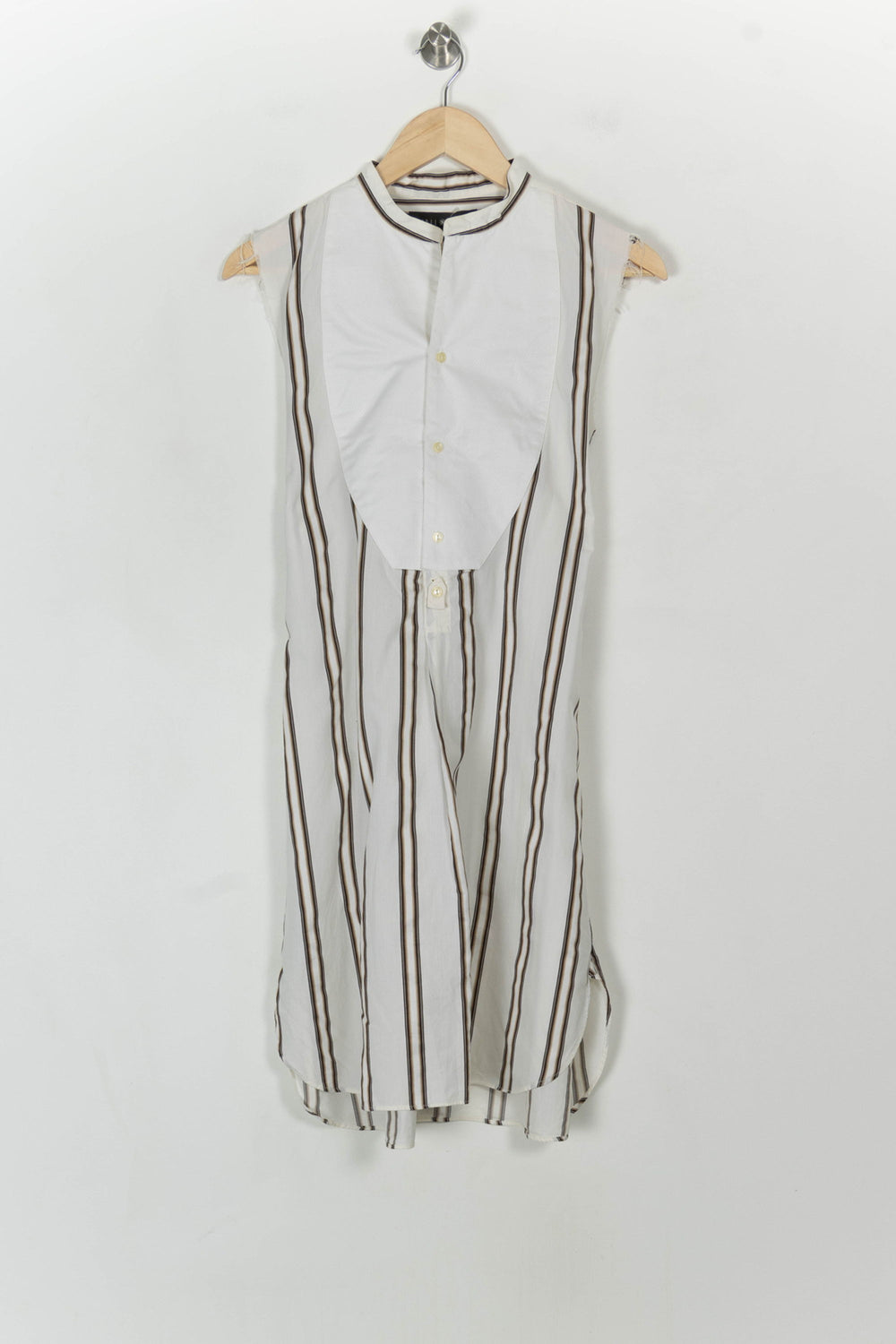 Robe Chemise Blanche et Marron - Taille L/40 de la marque Isabel Marant | PARAD119101 - Vendu par Paradigme - Image 2