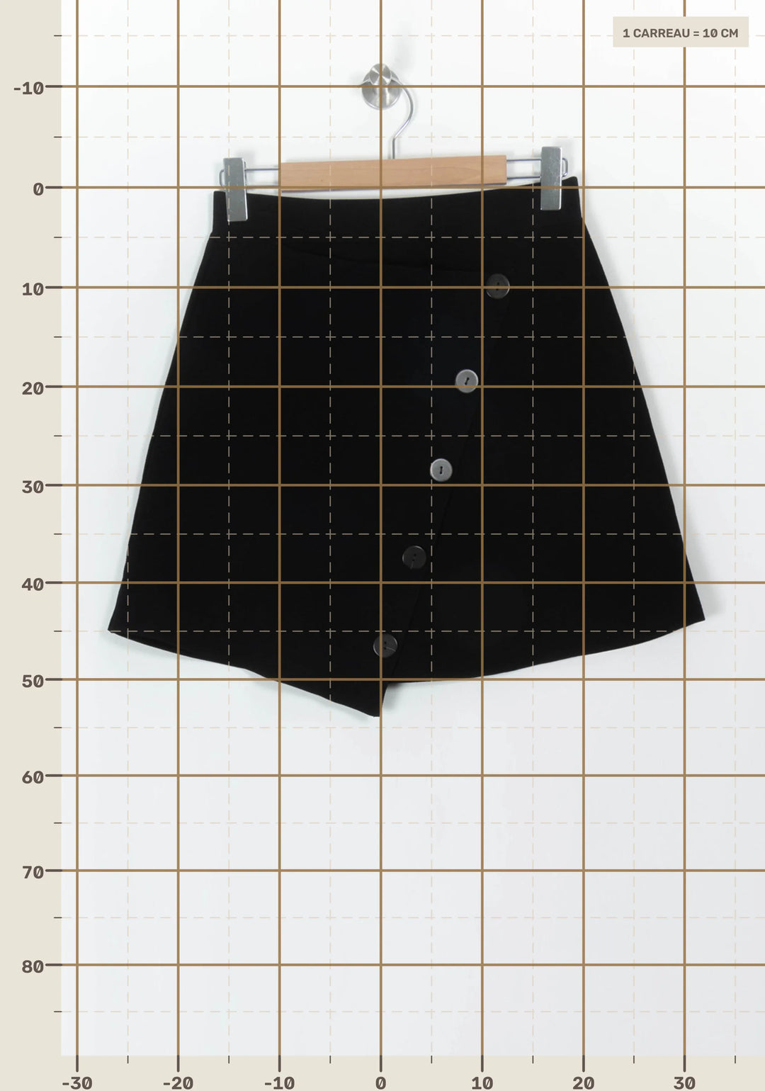 Jupe Portefeuille Noire - Taille L/40 de la marque Sandro | PARAD119106 - Vendu par Paradigme - Image 4