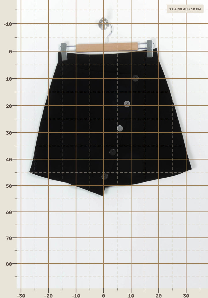 Jupe Portefeuille Noire - Taille L/40 de la marque Sandro | PARAD119106 - Vendu par Paradigme - Image 4