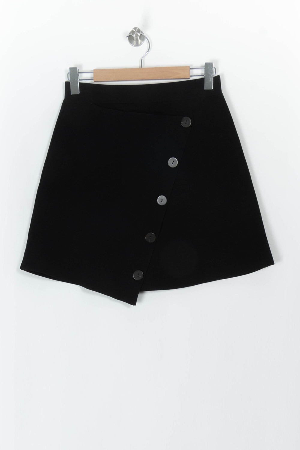 Jupe Portefeuille Noire - Taille L/40 de la marque Sandro | PARAD119106 - Vendu par Paradigme - Image 2