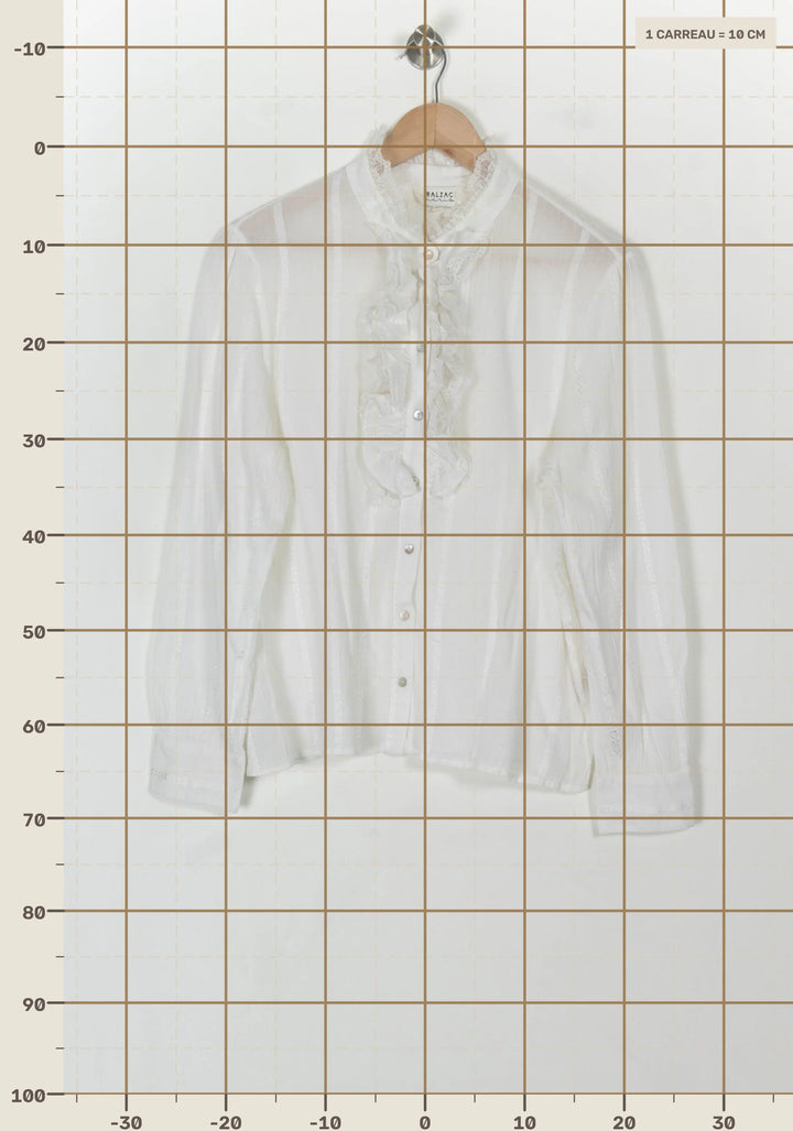 Blouse Blanche - Taille L/40 de la marque Balzac Paris | PARAD119108 - Vendu par Paradigme - Image 4