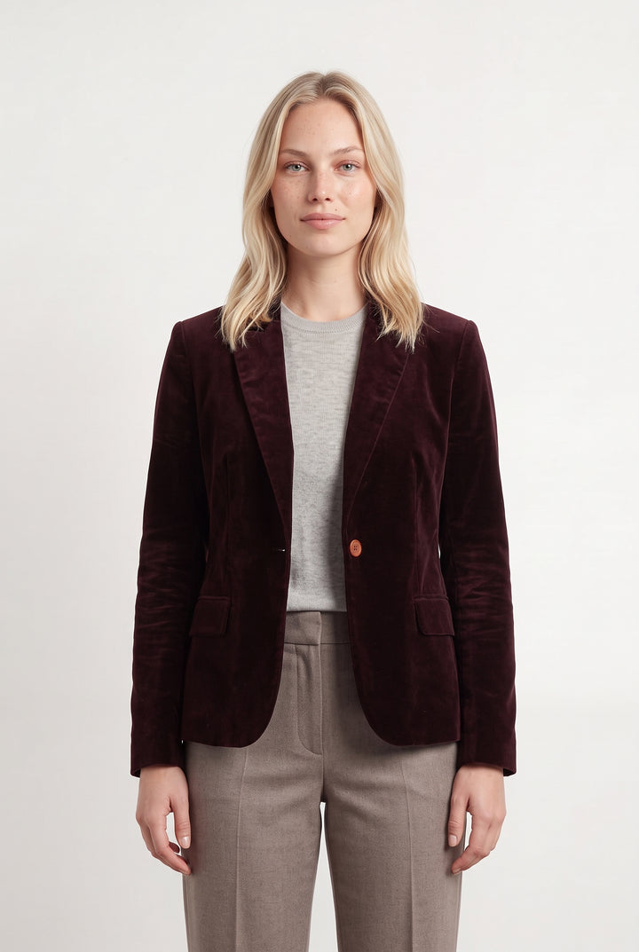 Blazer Bordeaux - Taille L/40 de la marque Ines de la Fressange Paris | PARAD119112 - Vendu par Paradigme - Image 1