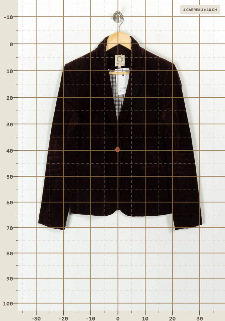 Blazer Bordeaux - Taille L/40 de la marque Ines de la Fressange Paris | PARAD119112 - Vendu par Paradigme - Image 4
