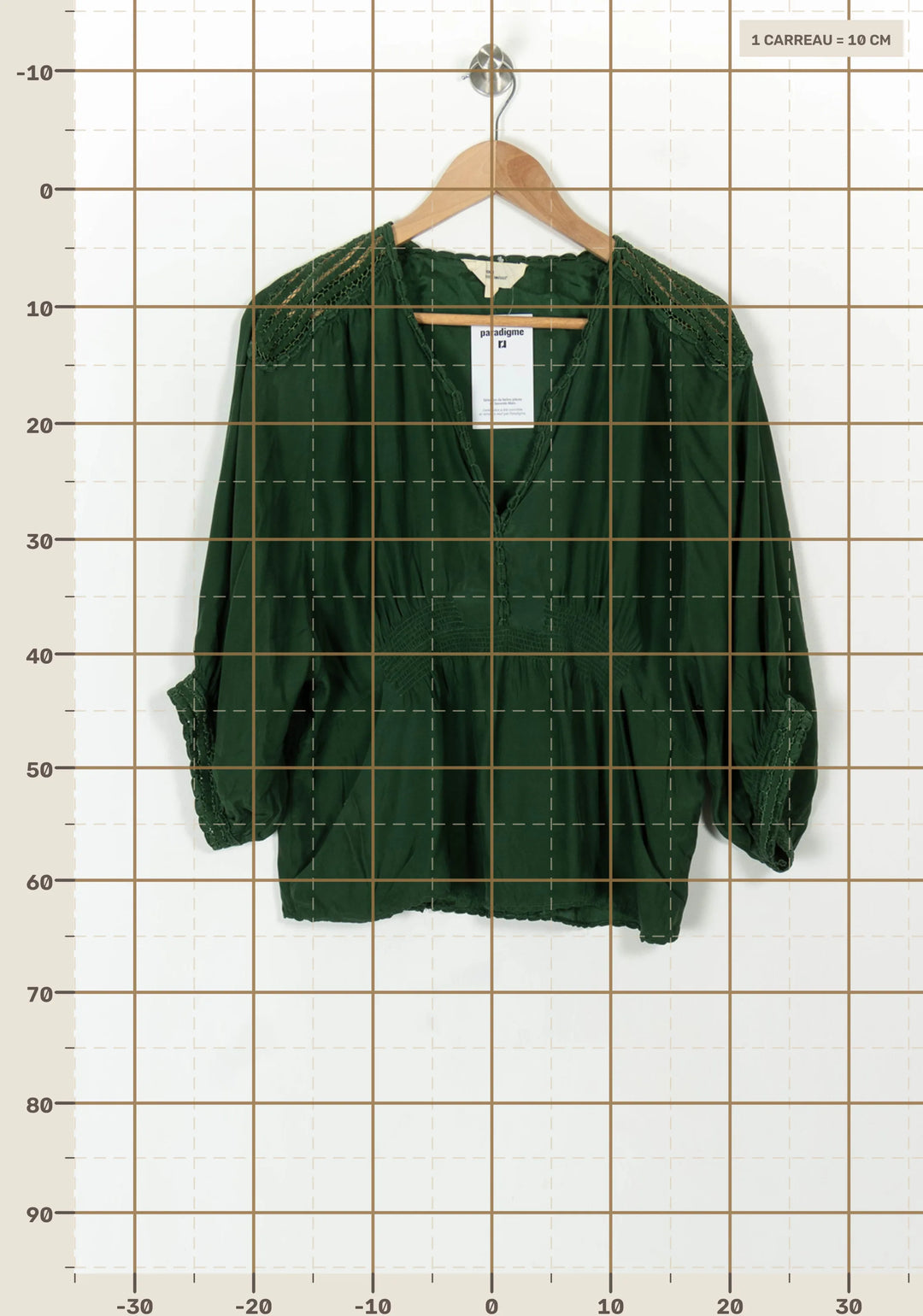 Blouse Verte - Taille L/40 de la marque Isabel Marant étoile | PARAD119113 - Vendu par Paradigme - Image 4