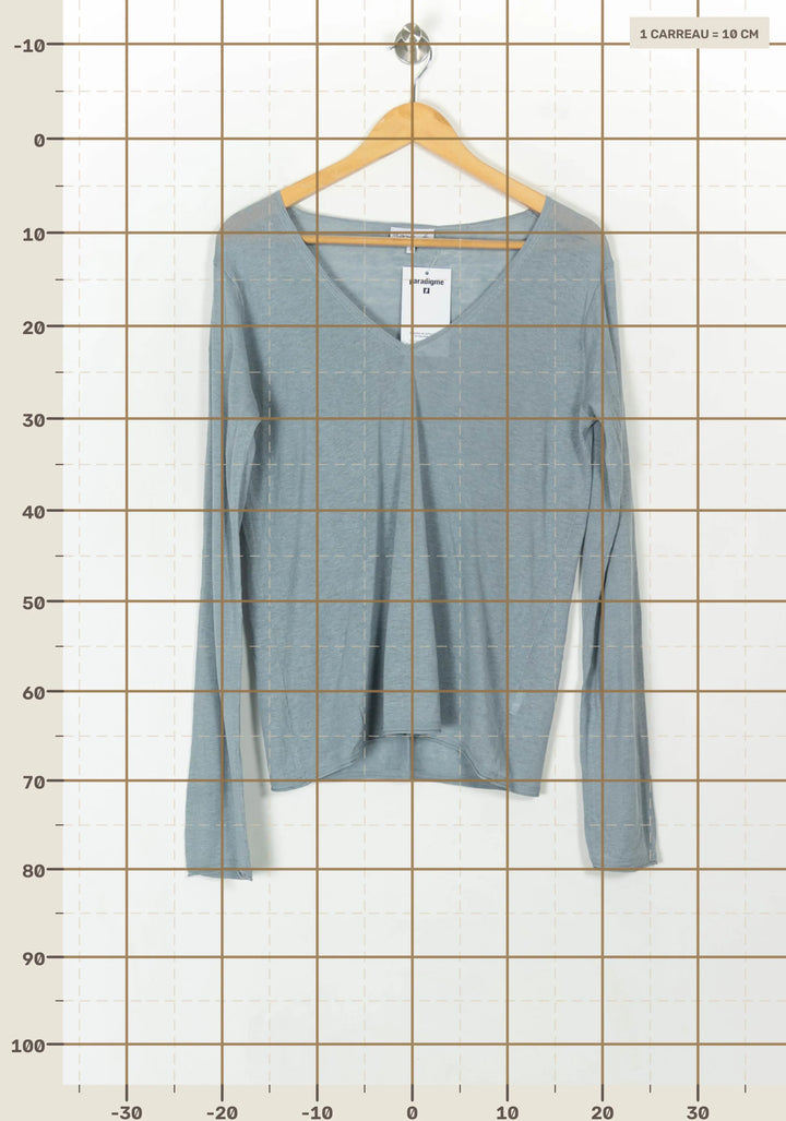 Gilet Bleu - Taille L/40 de la marque Agnès b. | PARAD119114 - Vendu par Paradigme - Image 4