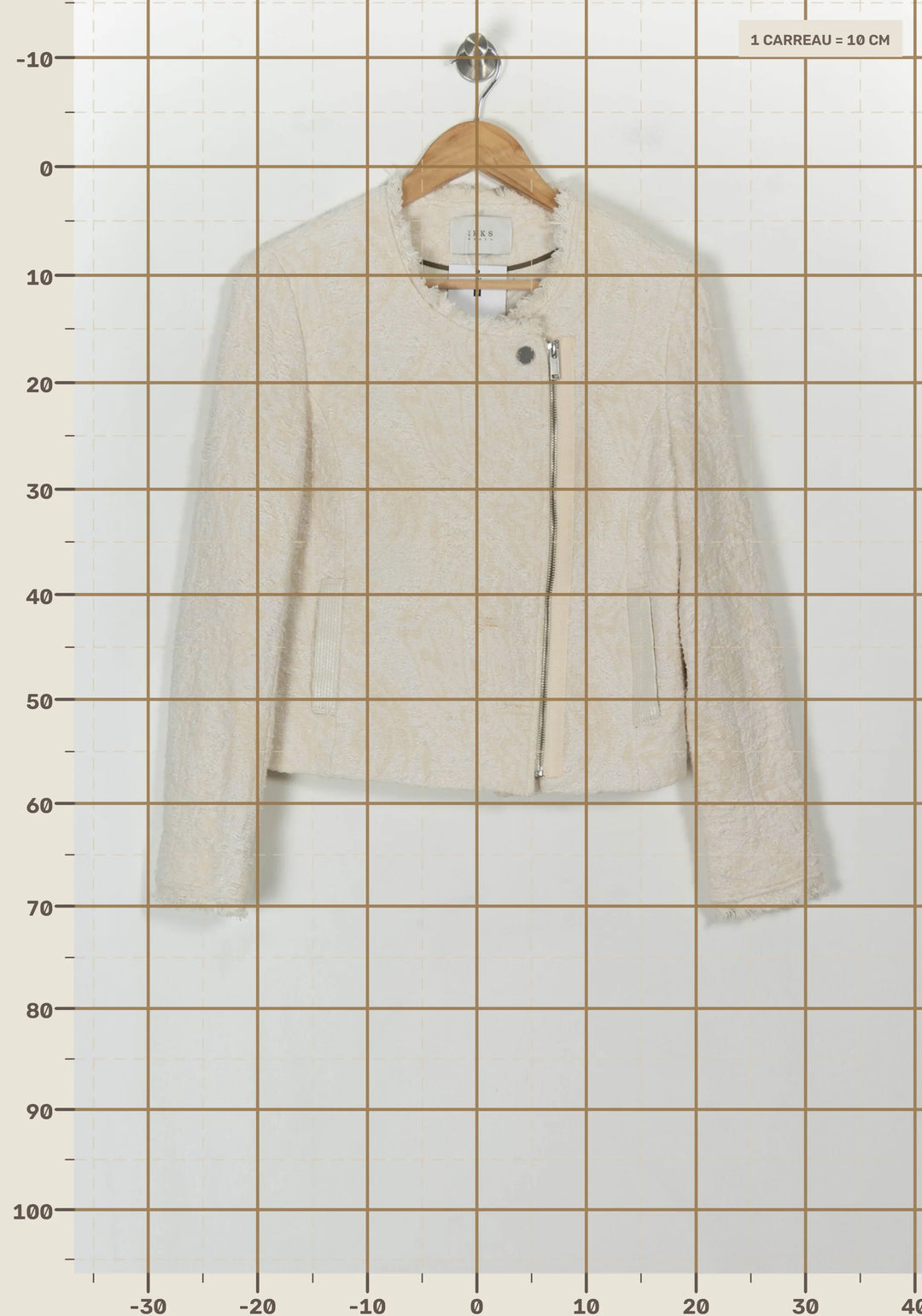 Veste Beige - Taille L/40 de la marque IKKS | PARAD119116 - Vendu par Paradigme - Image 4