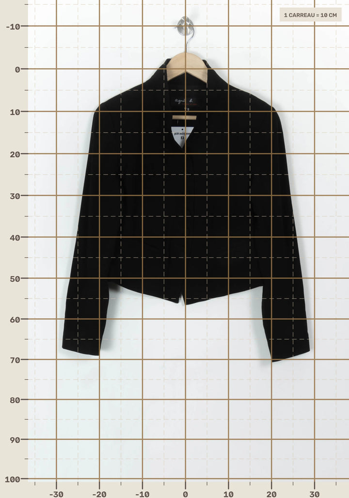 Veste Noire - Taille XL/42 de la marque Agnès b. | PARAD119117 - Vendu par Paradigme - Image 4