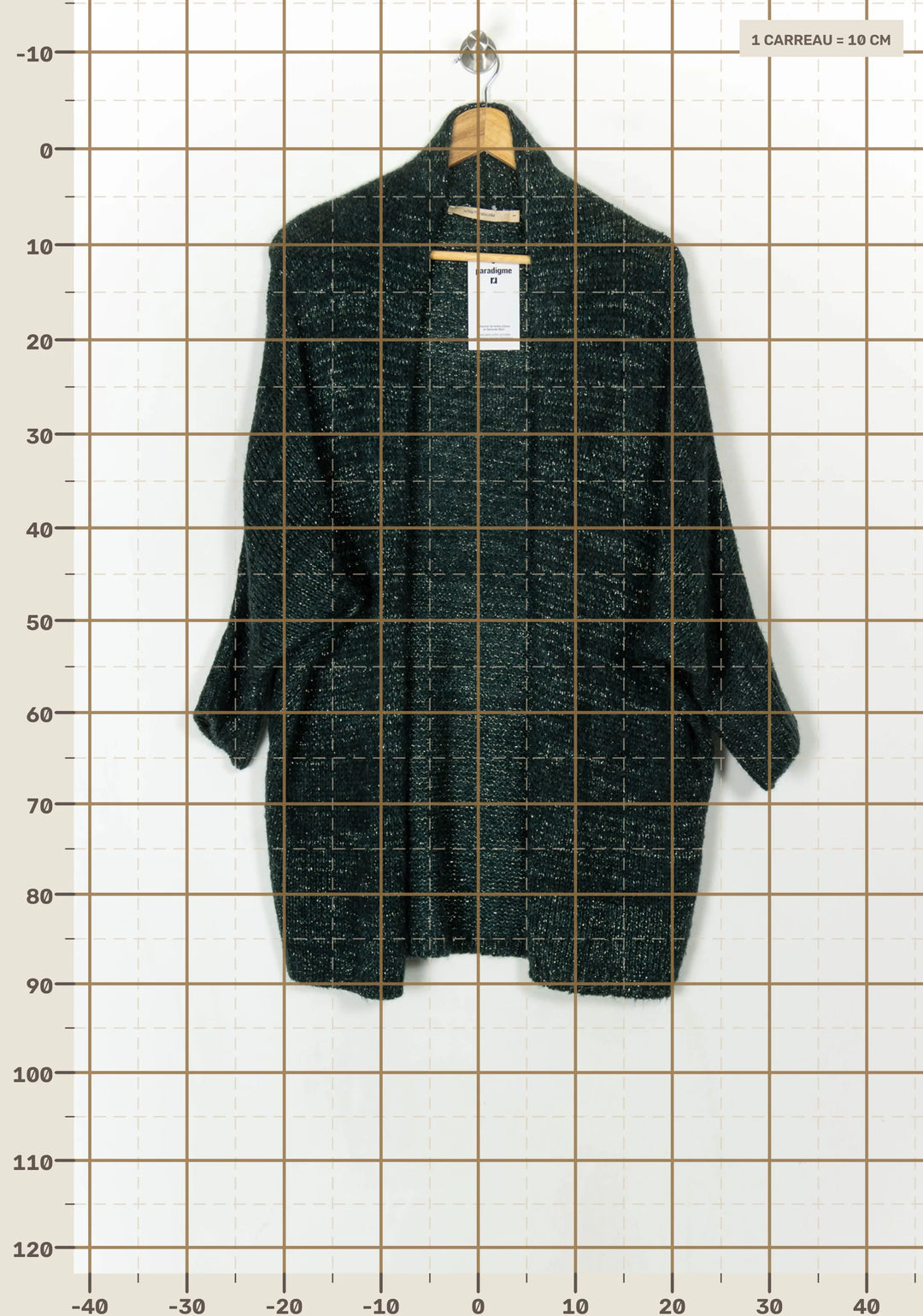 Cardigan Vert - Taille S/36 de la marque La Fée Maraboutée | PARAD119119 - Vendu par Paradigme - Image 4