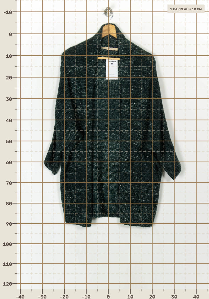 Cardigan Vert - Taille S/36 de la marque La Fée Maraboutée | PARAD119119 - Vendu par Paradigme - Image 4
