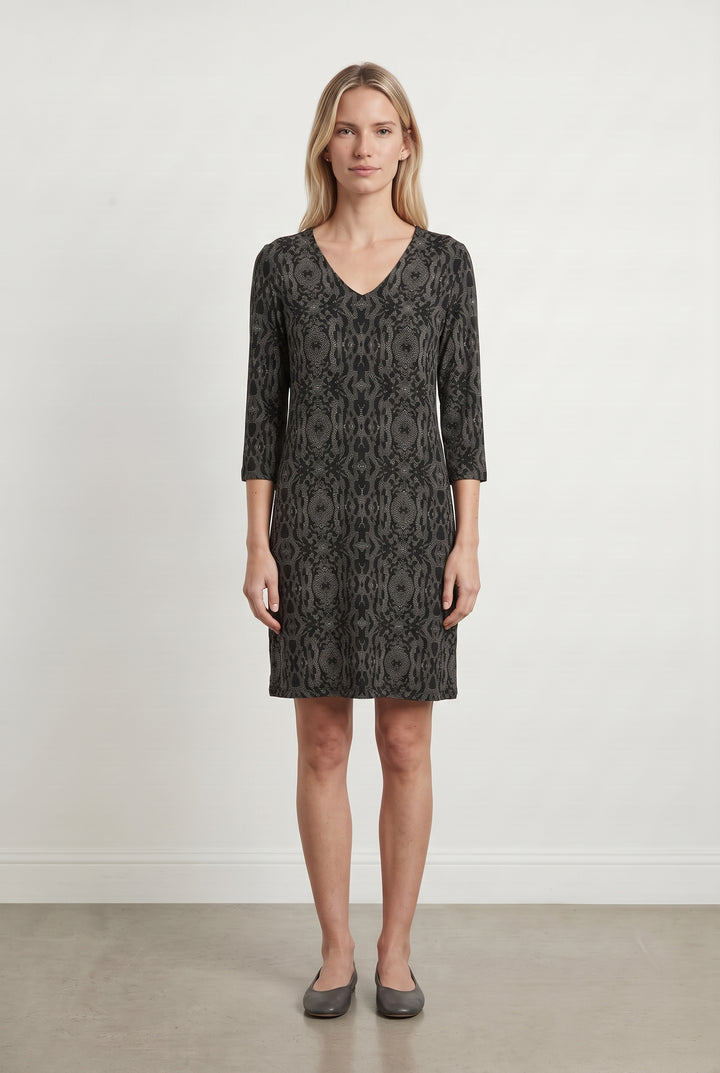 Robe Noire et Grise - Taille S/36 de la marque La Fée Maraboutée | PARAD119120 - Vendu par Paradigme - Image 1