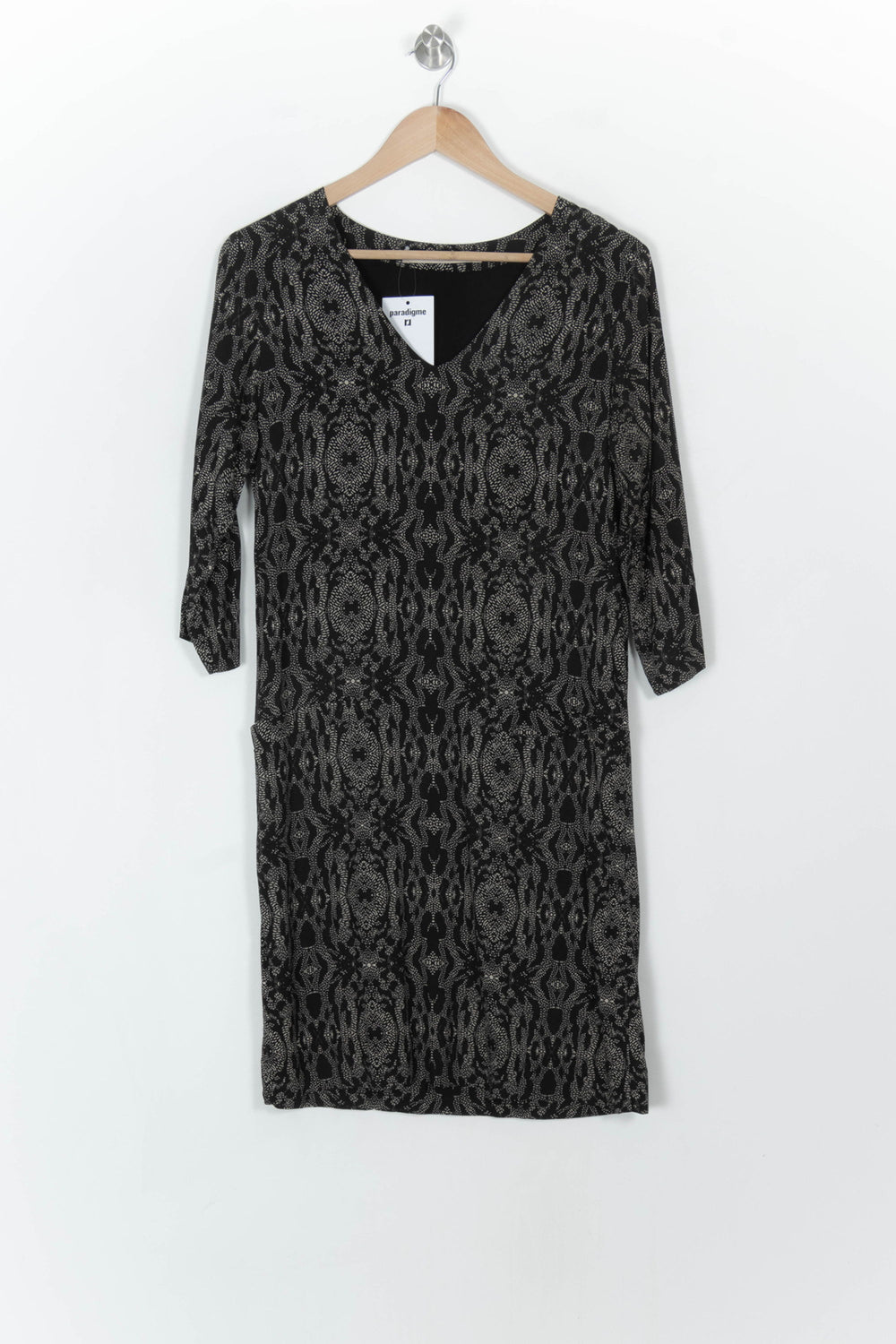 Robe Noire et Grise - Taille S/36 de la marque La Fée Maraboutée | PARAD119120 - Vendu par Paradigme - Image 2