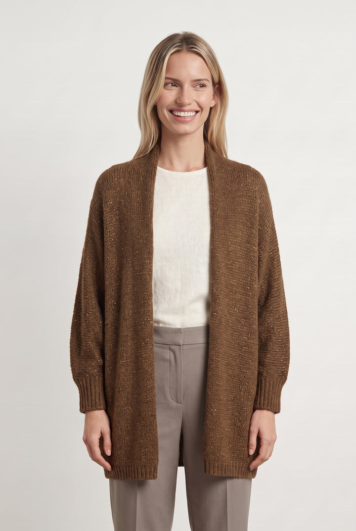 Gilet Marron - Taille S/36 de la marque La Fée Maraboutée | PARAD119121 - Vendu par Paradigme - Image 1